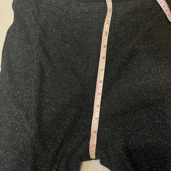 Reformation Griffith Two Piece Metallic Set black Silver XL crop top flare pants - Picture 13 of 13